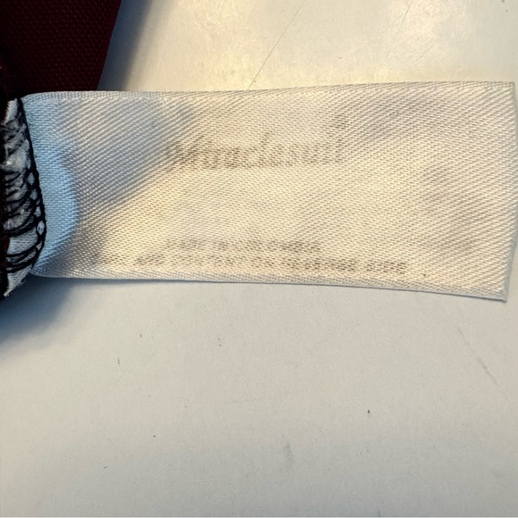 Miraclesuit Striped Bronze Brown Black Maroon 12 Slimming Ruched One Piece Suit - Picture 9 of 11